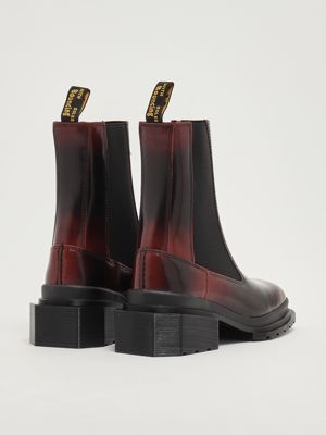 3. Stivaletto donna Chelsea Maybole in pelle Nero-Bordeaux