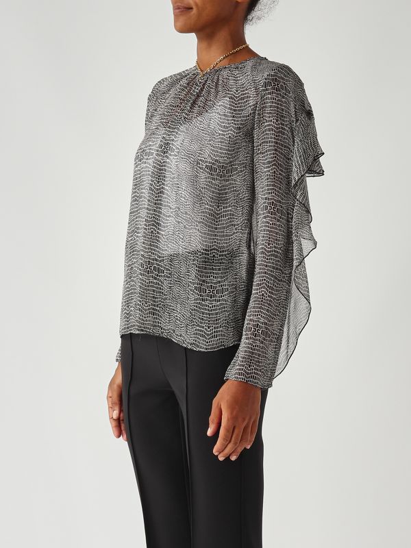 3. Blusa de seda para mujer Negro Elisabetta Franchi ca12757e2