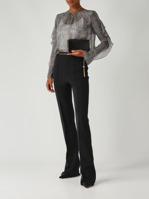 2. Blusa de seda para mujer Negro