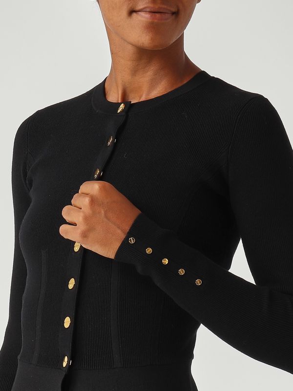 Elisabetta Franchi Knitted cardigan for women - Black | Caposerio.com
