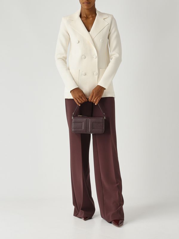 2. Blazer donna in maglia Latte Elisabetta Franchi mk52s57e2