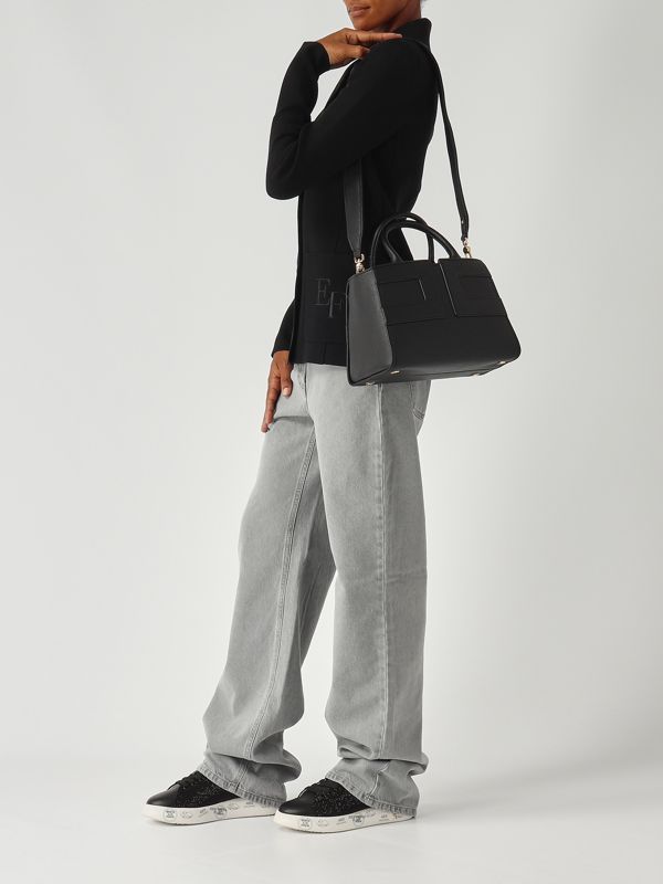 2. Blazer donna in maglia Nero Elisabetta Franchi mk52s57e2