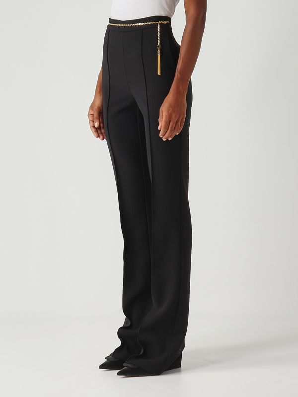 3. Pantalón de mujer de crepé elástico Negro Elisabetta Franchi pa14157e2