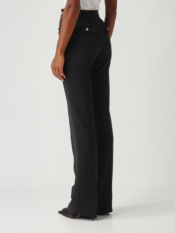 4. Pantalón de mujer de crepé elástico Negro Elisabetta Franchi pa14157e2