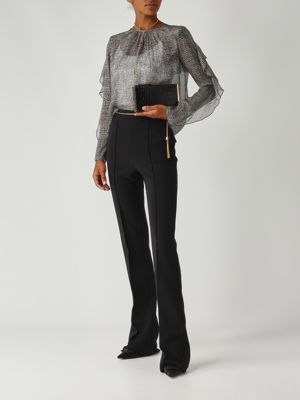 2. Pantalón de mujer de crepé elástico Negro