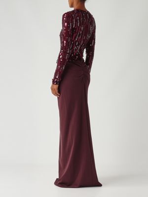 4. Robe en tulle extensible pour femme Rouge Noir
