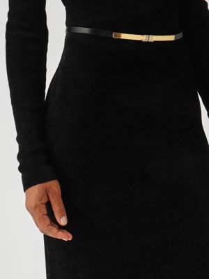 5. Kleid aus Chenille für Frauen Schwarz