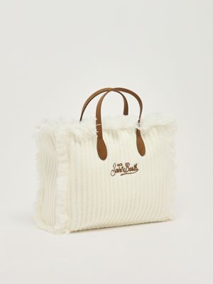 2. Colette Wool Rib knitted effect fabric bag for women 1019 Emb