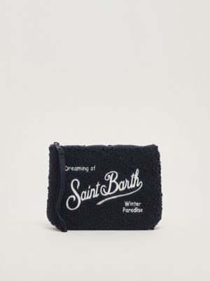 Pochette donna Aline Teddy in tessuto scuba e sherpa 61 Emb MC2 Saint Barth