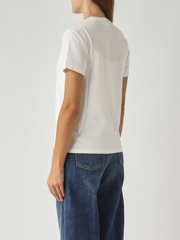 4. Camiseta de mujer Emilie de algodón Brillante 10 Emb MC2 Saint Barth emi0002