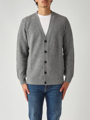 Cardigan Herrison en laine cardée pour homme 15m Grey Melange MC2 Saint Barth