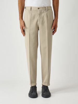 Herrenhose PortofinoD aus Baumwoll-Gabardine mit leichter Passform Beige Briglia