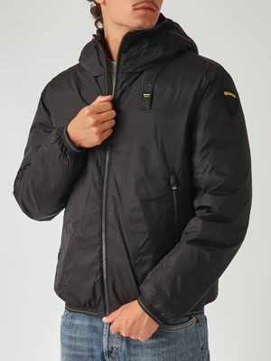 6. Donald nylon jacket for men Black-Chestnut