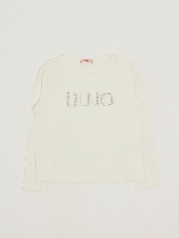 1. Girls' stretch cotton T-shirt White Liu Jo gf5108j0088
