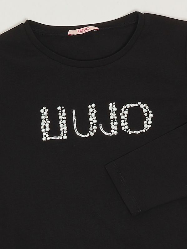 3. Girls' stretch cotton T-shirt Black Liu Jo gf5108j0088