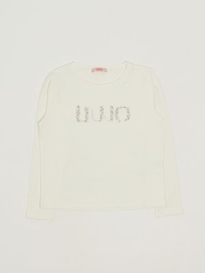 1. Girls' stretch cotton T-shirt White