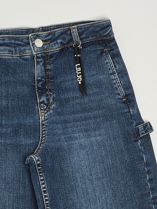 Yao Summer Tutina Jeans Bambina Blu 3 Anni | 100% Cotone Denim, Bretelle Regolabili, Comoda Per L'estate