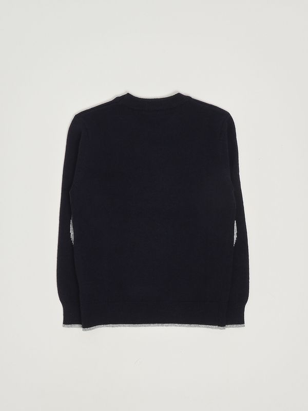 2. Maglia bambino in misto lana e nylon Blu-Grigio Jeckerson jb5050w25