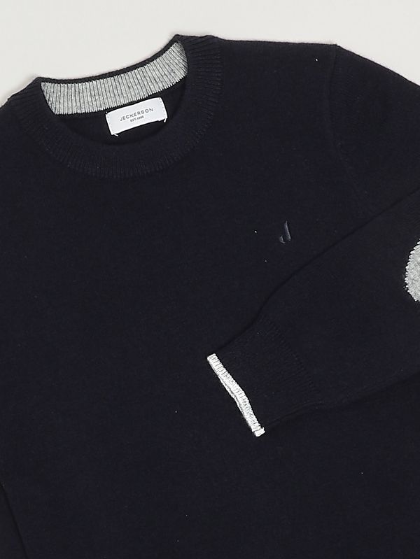 3. Maglia bambino in misto lana e nylon Blu-Grigio Jeckerson jb5050w25