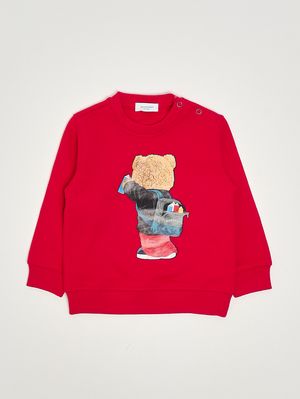 Felpa neonato in misto cotone Rosso Jeckerson