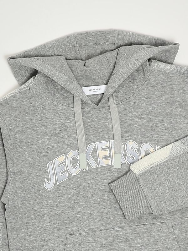 3. Sweat-shirt en coton mélangé extensible pour garçon Gris Jeckerson j4653w25