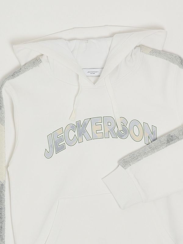 3. Sweat-shirt en coton mélangé extensible pour garçon Lait Jeckerson j4653w25