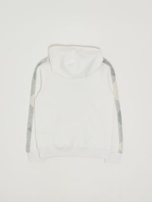 2. Sweat-shirt en coton mélangé extensible pour garçon Lait