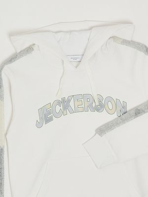 3. Sweat-shirt en coton mélangé extensible pour garçon Lait