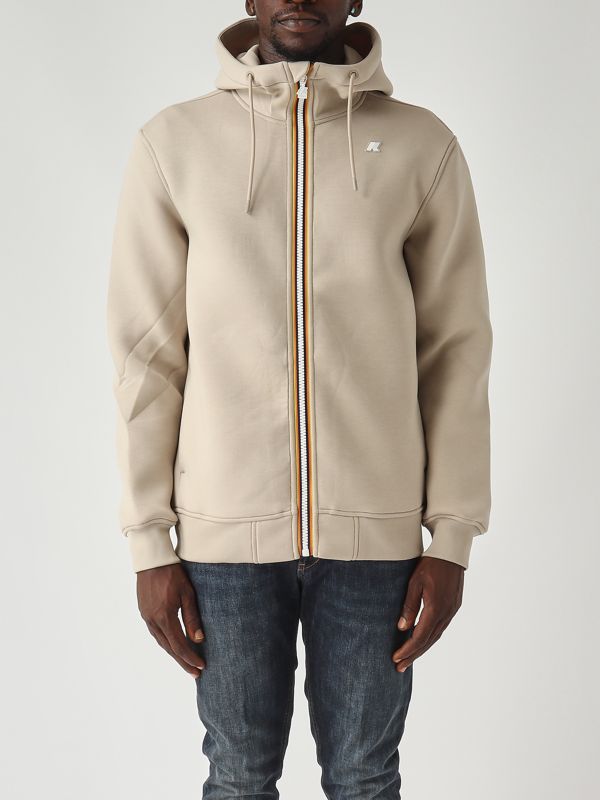 1. Felpa uomo Rainer Spacer in scuba Beige K-Way k2141dw