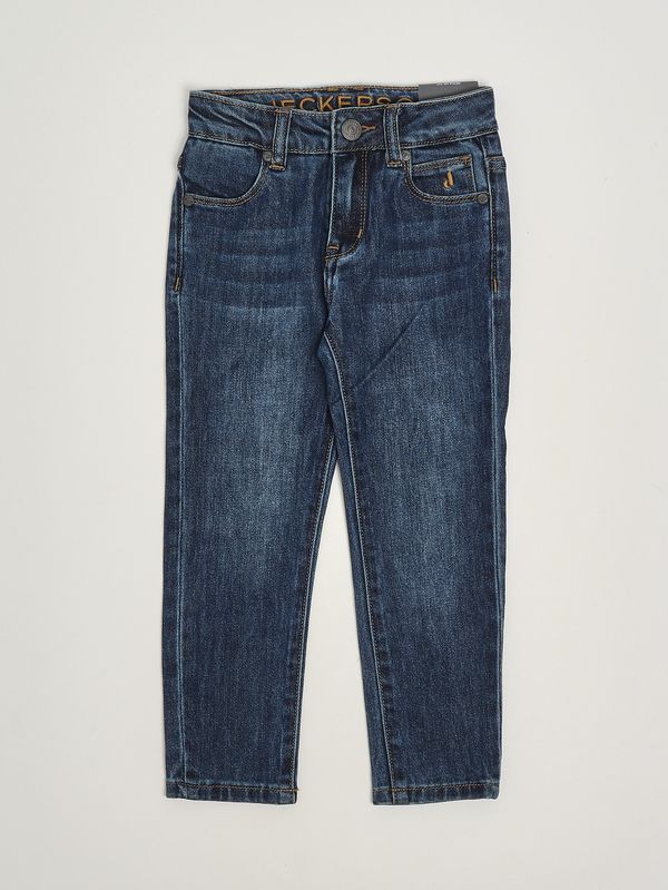 Jeans Denim Bambino Con Nastro A Contrasto Blu Scuro – Elasticizzato 5-13 Anni A2Z 4 Kids