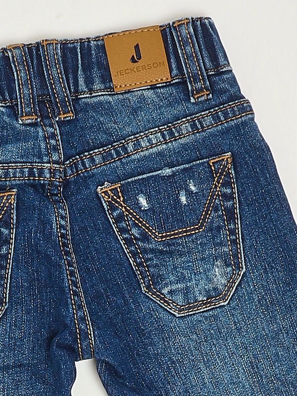 3. Jeans nouveau-né en coton mélangé Denim Moyen Jeckerson jn4866w25