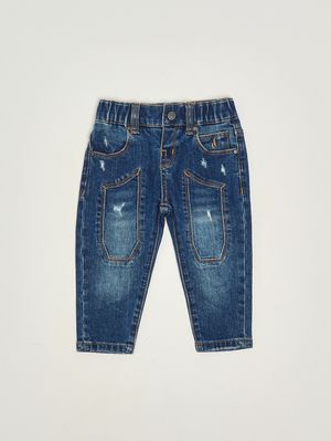 Neugeborenen Jeans aus Baumwollmischung Mittlerer Denim Jeckerson