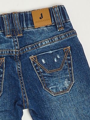 3. Jeans nouveau-né en coton mélangé Denim Moyen