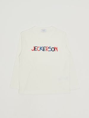 Jungen-T-Shirt aus Baumwolle Milch Jeckerson