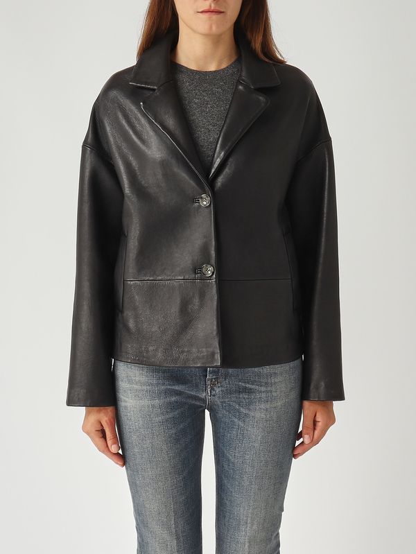 1. Giacca donna in pelle Nero The Jackie leathers jammy