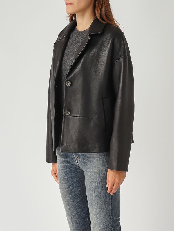 3. Giacca donna in pelle Nero The Jackie leathers jammy