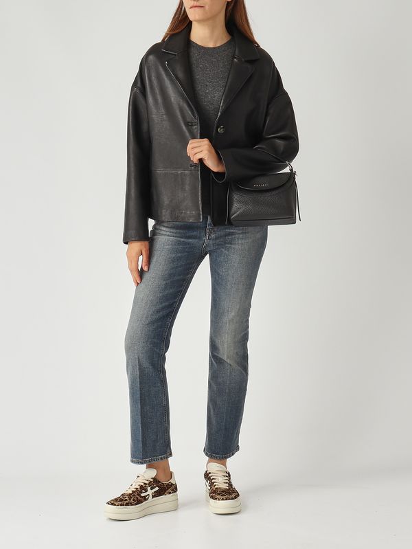 2. Giacca donna in pelle Nero The Jackie leathers jammy