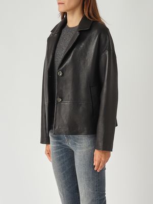 3. Giacca donna in pelle Nero