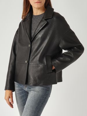 5. Giacca donna in pelle Nero