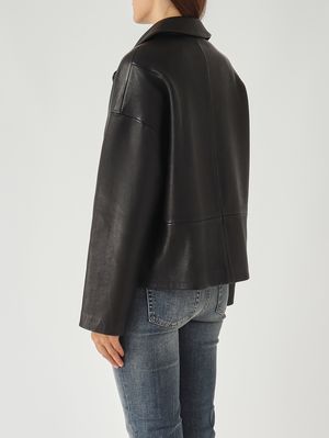 4. Giacca donna in pelle Nero