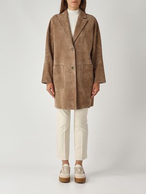 Women's suede jacket Hazelnut The Jackie leathers