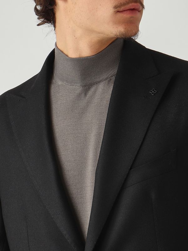 5. Giacca uomo in misto lana cashmere stretch Nero Tagliatore 1smc26kai550054u