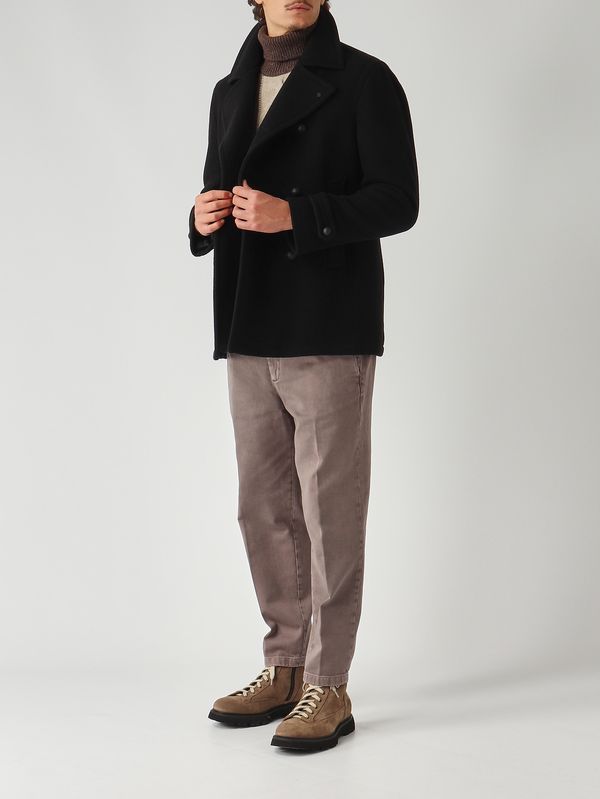2. Peacoat de hombre en mezcla de lana Negro Tagliatore monacof340281u