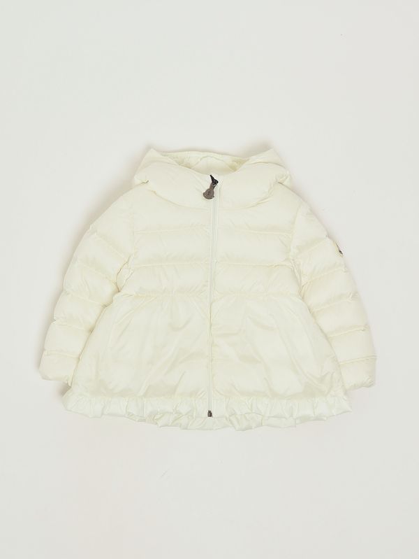 Moncler Odile nylon down jacket for baby girls - White | Caposerio.com