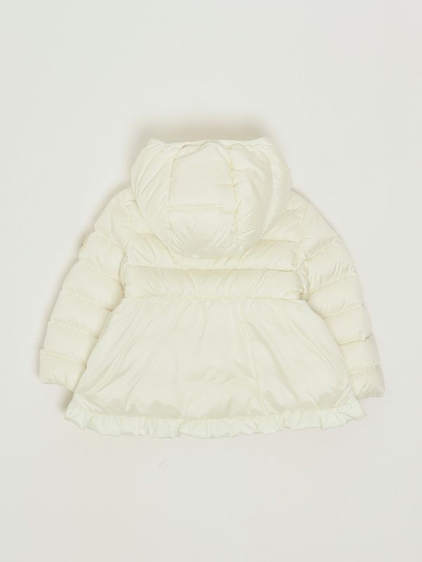 Moncler Odile nylon down jacket for baby girls - White | Caposerio.com