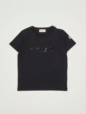 Girl's cotton t-shirt Black Moncler