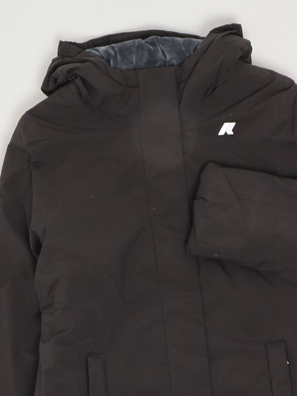 3. Veste pour fille Denise Marmotte en tissu imperméable Noir-Bleu K-Way k41383w