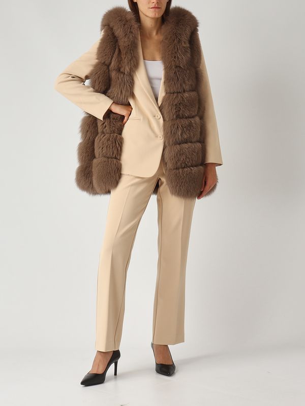 3. Blazer de mujer Blissey en cady elástico Natural Nenette blissey