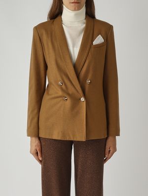 1. Giacca donna in jersey di lana Cammello