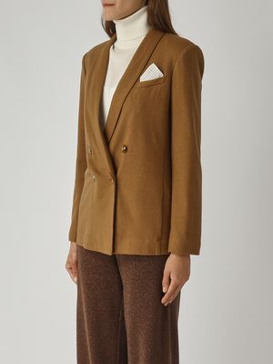3. Giacca donna in jersey di lana Cammello